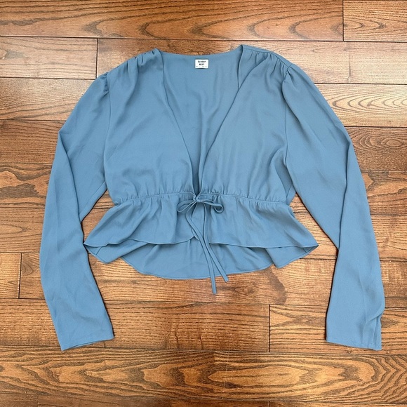 Sunday Best Ruffled Tie Front Blouse - Picture 2 of 7